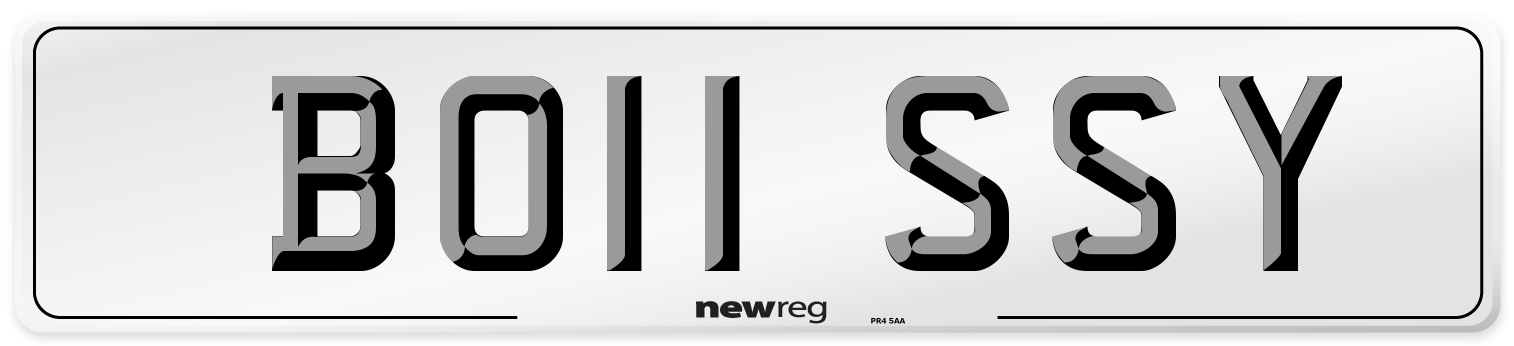BO11 SSY Number Plate from New Reg